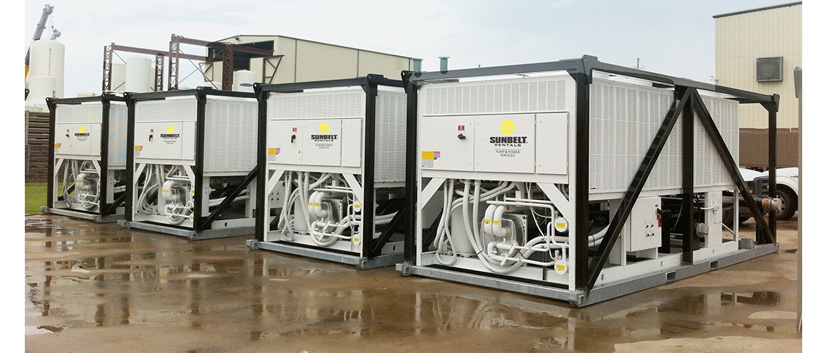 Sunbelt Rentals 150 ton industrial chillers.