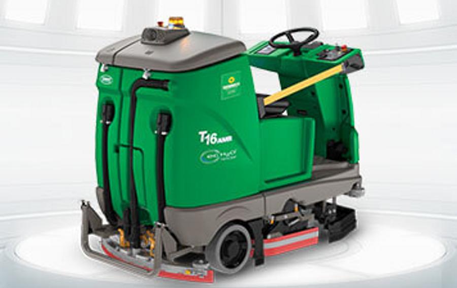 Robotic floor cleaning machine.
