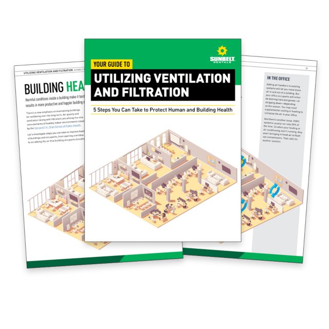 Pages from Your Guide to Utilizing Ventilation and Filtration by Sunbelt Rentals.