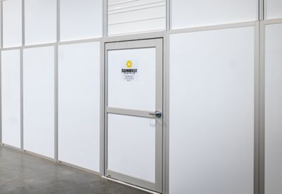 Temporary Containment Wall w/ white access door 