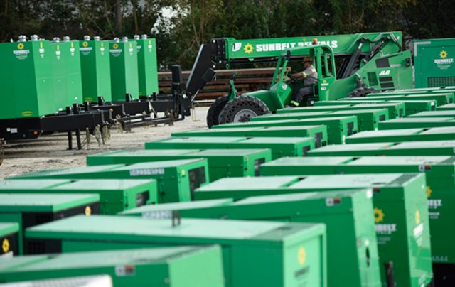 SUNBELT INDUSTRIAL SERVICES PC STAGING AREA , PASADENA, TX - SUNBELT RENTALS RESPONSE TO HURRICANE HARVY, HOUSTON, TX