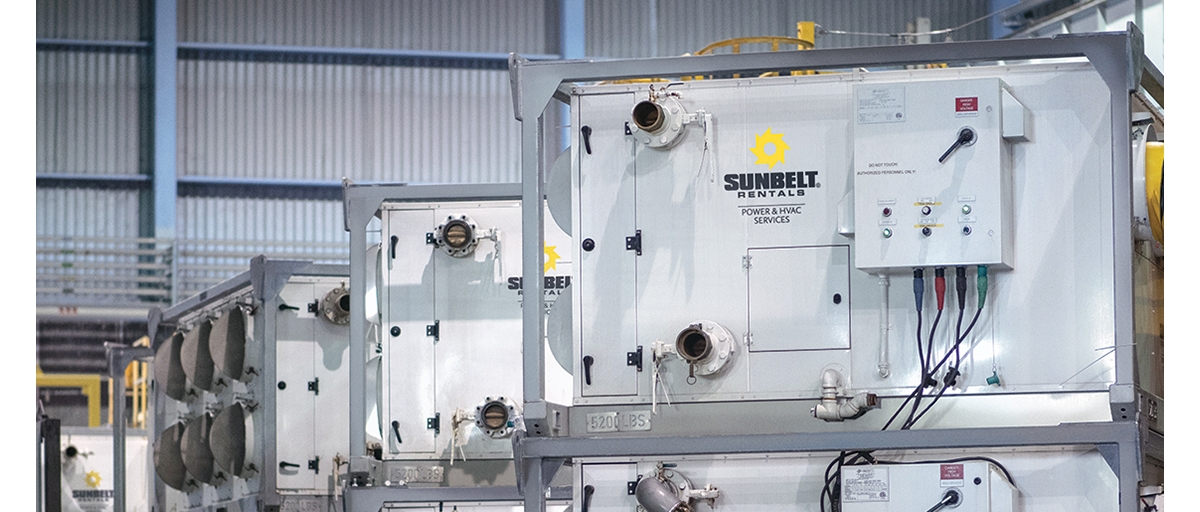 Sunbelt Rentals Air Cooled Chiller System.