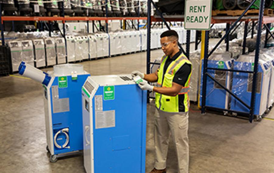 Portable air conditioning equipment.