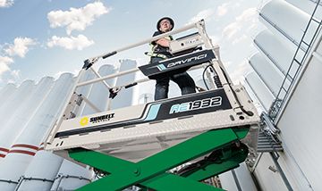 Mobile Elevating Work Platform working outside plant