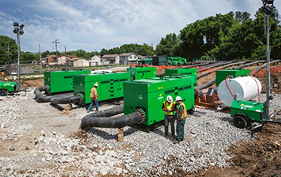 A pump bypass at a job site.