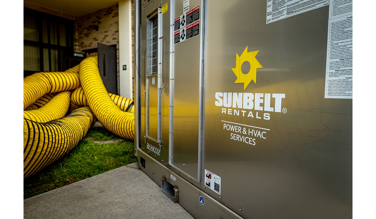 An air scrubber machine from Sunbelt Rentals.