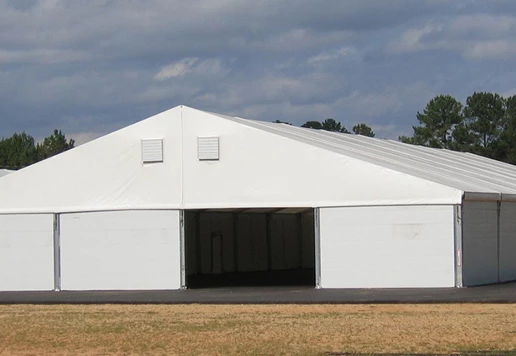 Temporary fabric structures.