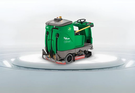 Robotic floor cleaning machine.