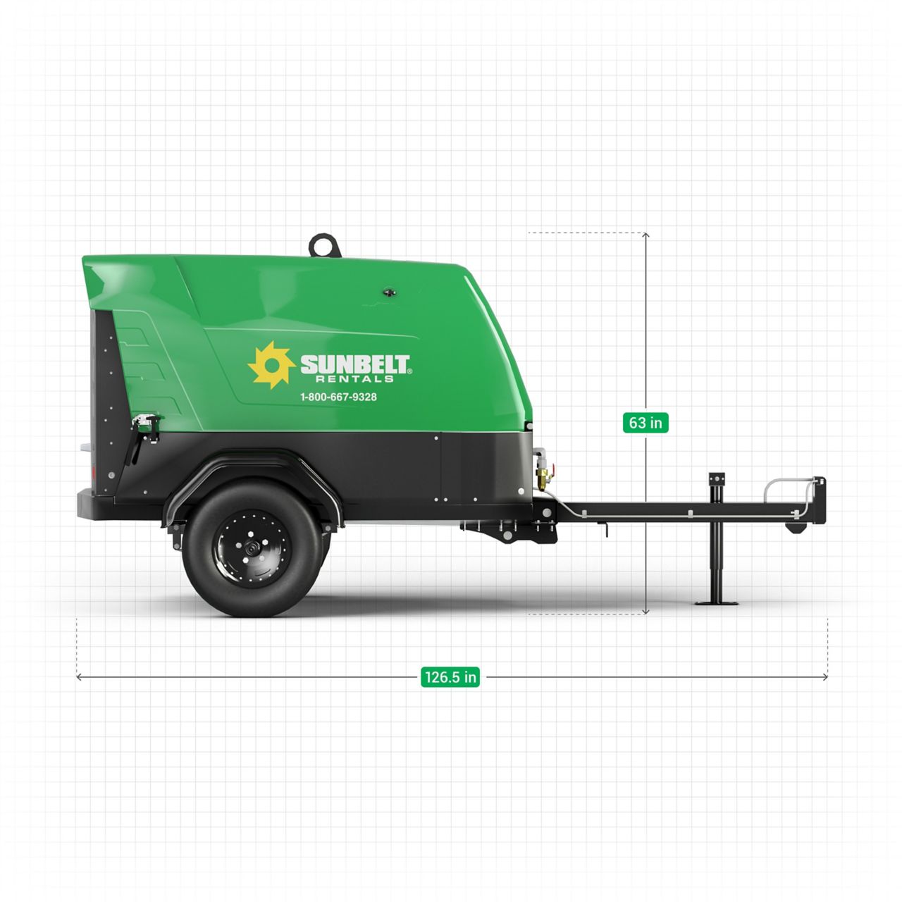 Product Image 5 of 185 CFM 125 PSI Diesel Air Compressor 5 of 6