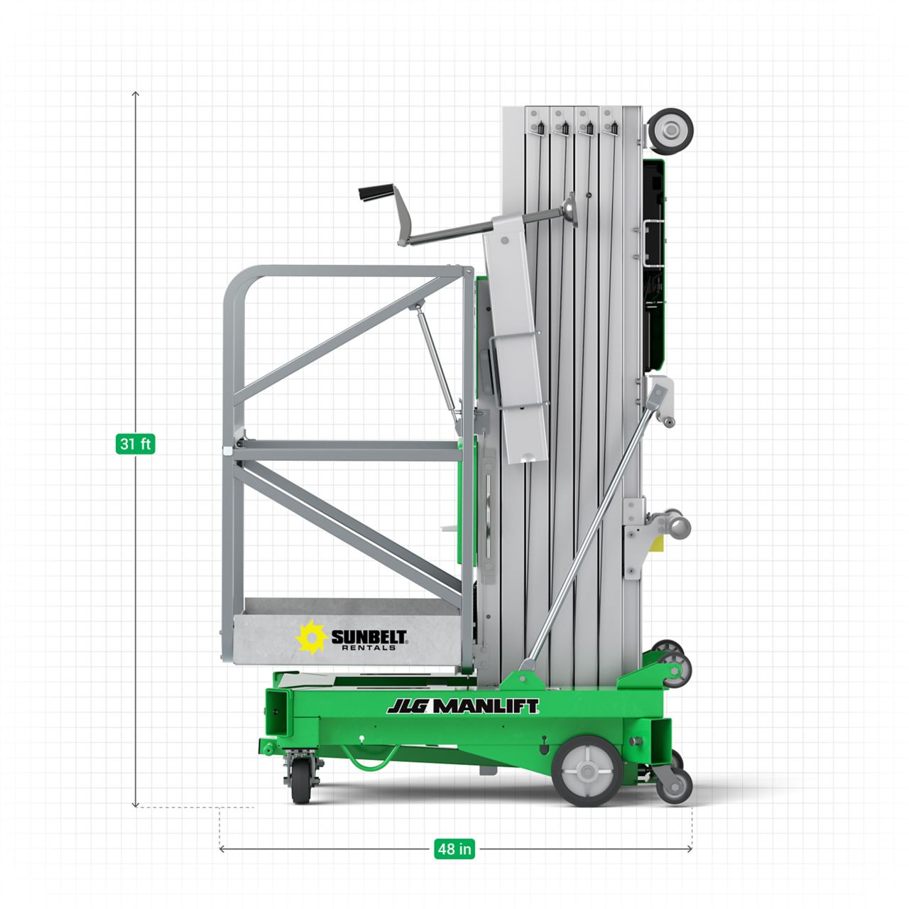 Product Image 2 of 25' Push Around Single Manlift IWP 2 of 6