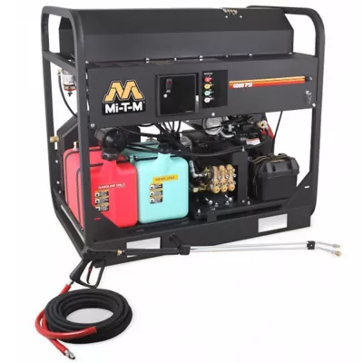 4000 PSI Dual Fuel Hot Water Pressure Washer 625 Gallon Trailer