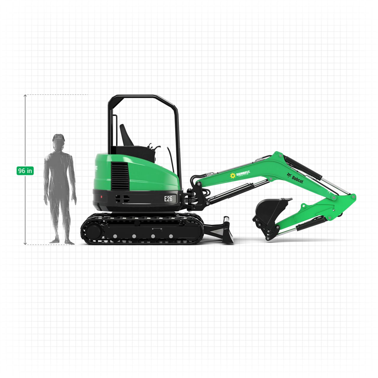 6,000 lb Mini Excavator, 18