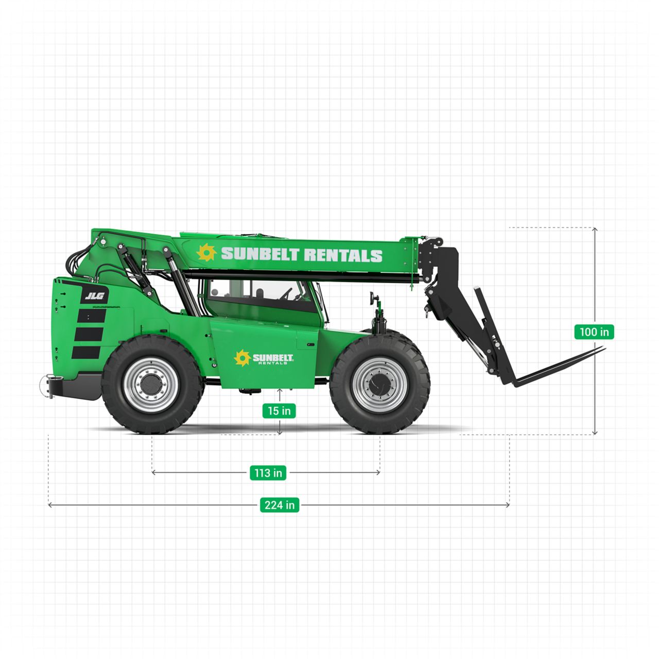 6K Telehandler Forklift with 36-Foot Reach (HVAC)