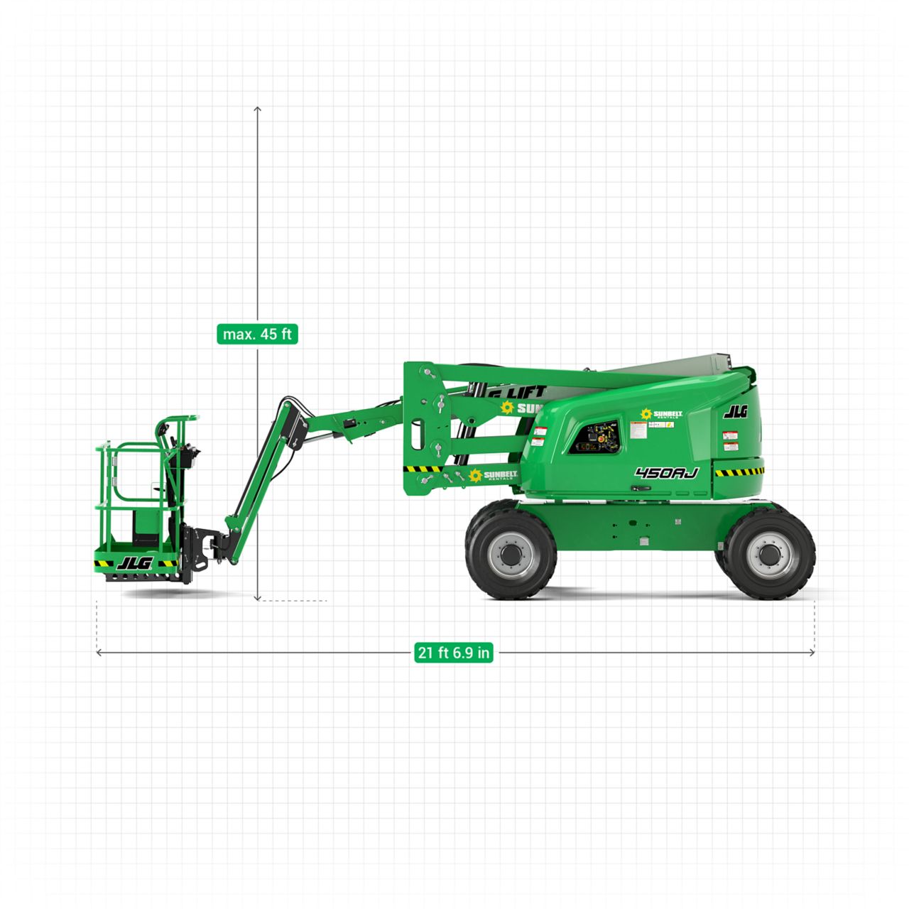 Product Image 2 of 45' Articulating Boom Lift w/ Jib 2 of 6