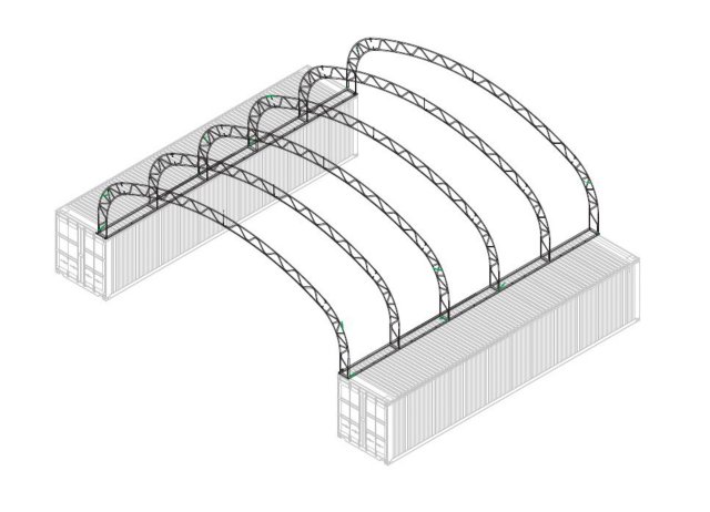 The diagram of a shipping container cover.