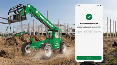 Equipment on the website to the jobsite. 