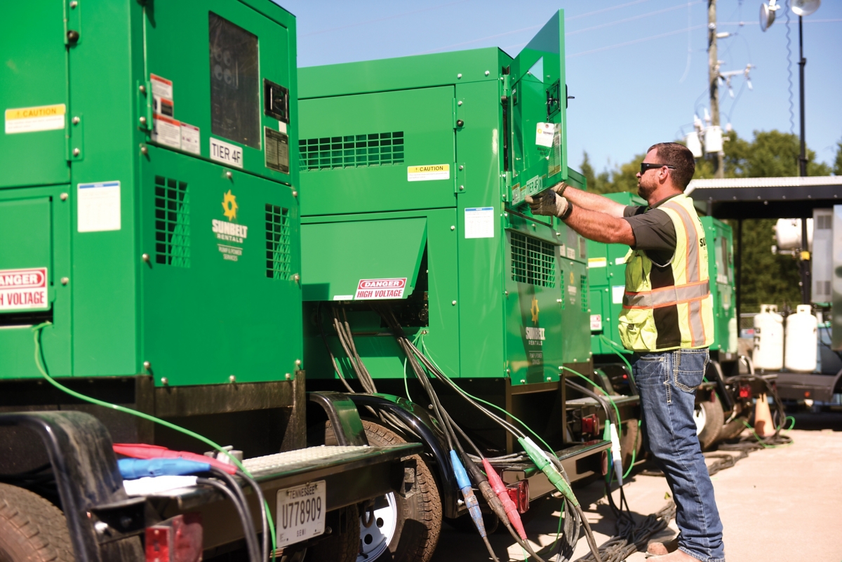 SUNBELT GENERATORS IN SUPPORT OF CONSTRUCTION OF SHELL OIL MANCAMP - SUNBELT RENTALS RESPONSE TO HURRICANE HARVY, HOUSTON, TX - SUNBELT RENTALS RESPONSE TO HURRICANE HARVY, HOUSTON, TX