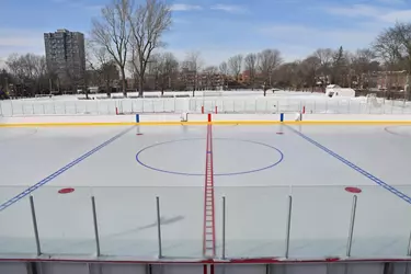 Portable Ice Rink setup for recreation