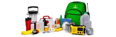 An arrary of hurricane preparedness equipment.