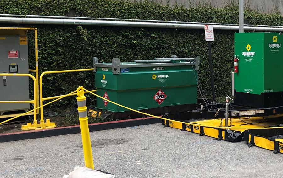 Temporary power equipment from Sunbelt Rentals.