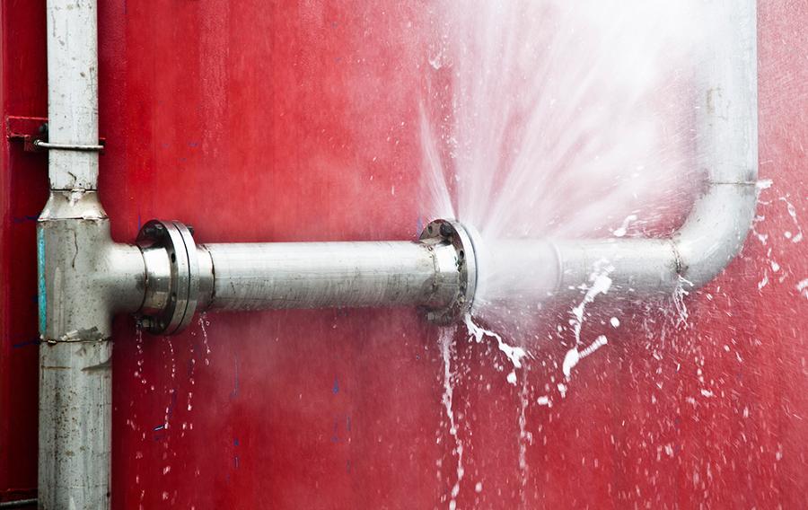 High pressure pipe leaking.