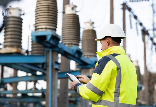 Someone monitoring equipment at a job site.