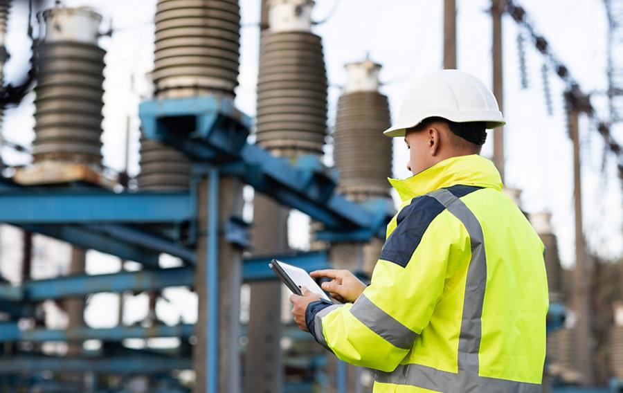 Someone monitoring equipment at a job site.