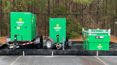 Power generation equipment from Sunbelt Rentals.