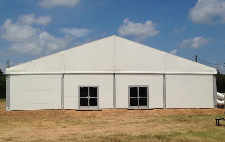 A modular tent for a Texas high school.